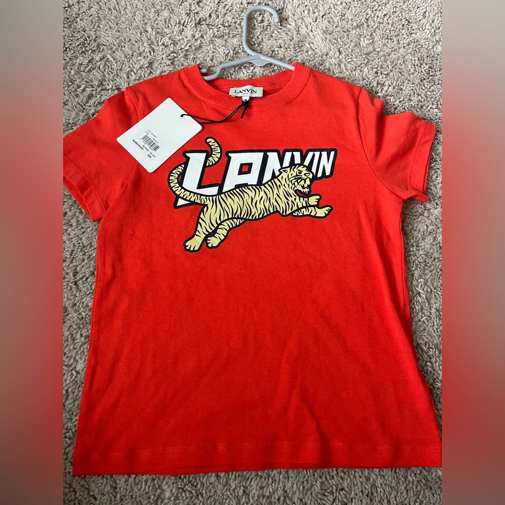 Lanvin Red Graphic Short Sleeve Tee